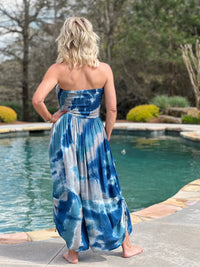 Wide Leg Tube Tie Dye Jumpsuit